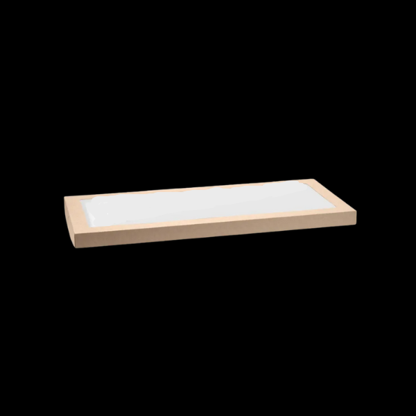 Lid to suit BioBoard PLA Catering Tray Medium 100/ Ctn - $54.81