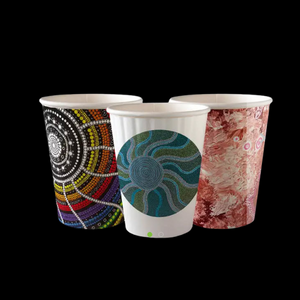 Coffee Cup 390ml / 12oz Double Wall Indigenous 1000/Ctn - $208.04