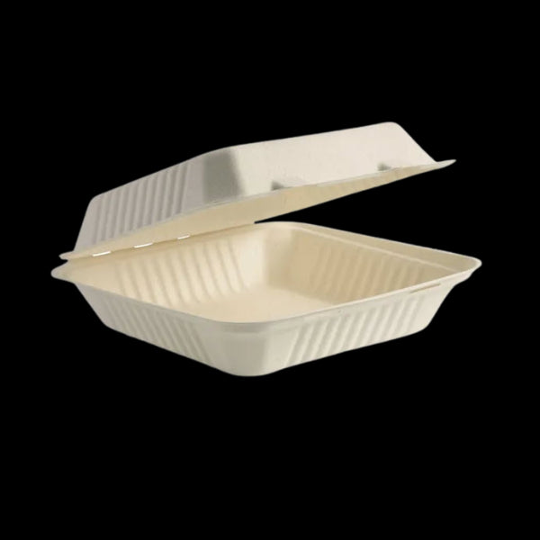 Takeaway Clamshell Natural Plant Fiber  9x9x3 200/Ctn - $72.94