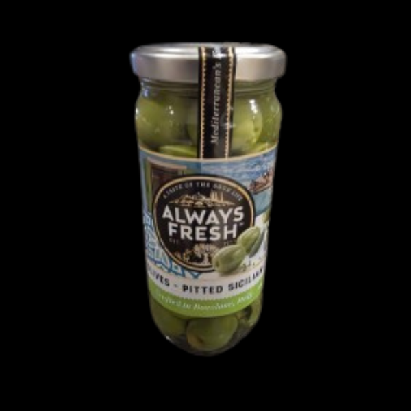 Olives Always Fresh Pitted Sicilian 230gm 1/Ea - $5.90