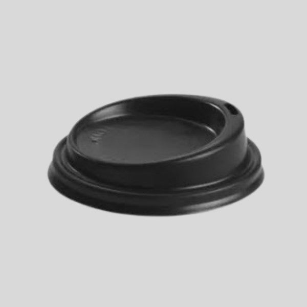 Lid to suit BioPak Coffee Cup PS Small Black 80mm 1000/Ctn - $47.19