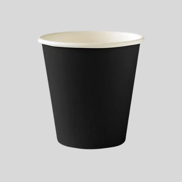 Coffee Cup 230ml / 6oz Single Wall Black 1000/Ctn - $96.04