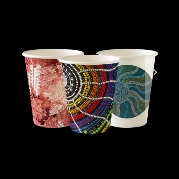 Coffee Cup 280ml / 8oz Single Wall Indigenous 1000/Ctn - $96.04