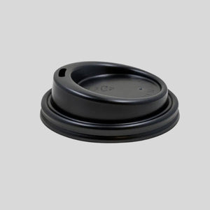 Lid to suit BioPak Coffee Cup PLA Small Black 62mm 1000/Ctn - $56.70