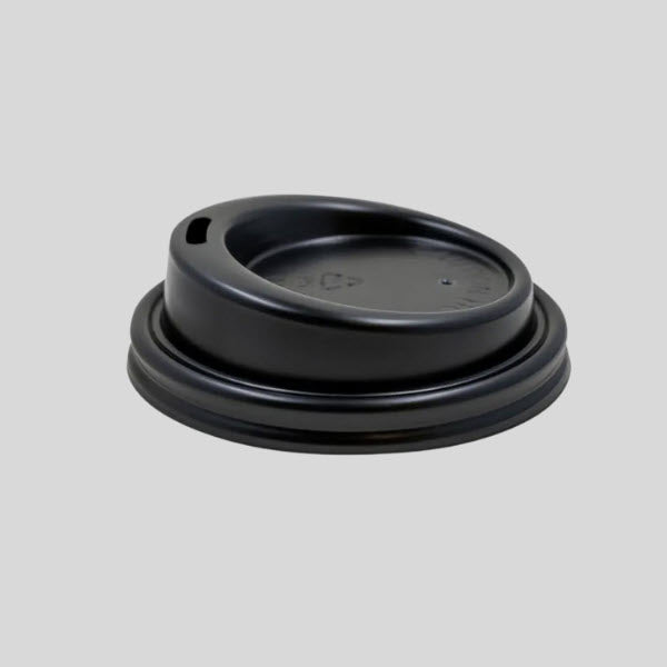 Lid to suit BioPak Coffee Cup PLA Small Black 62mm 1000/Ctn - $56.70