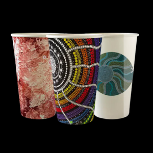 Coffee Cup 510ml / 16oz Single Wall Indigenous 1000/Ctn - $142.10