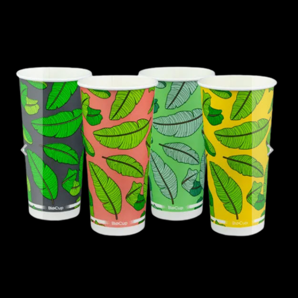 BioCup Cold Paper Leaf 650ml / 22oz 1000/Ctn - $191.61