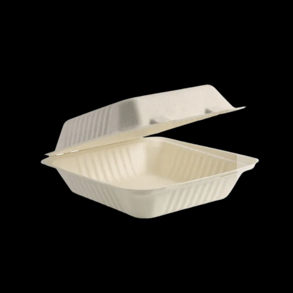 Takeaway Clamshell Natural Plant Fiber 7.8x8x3 200/Ctn - $65.10