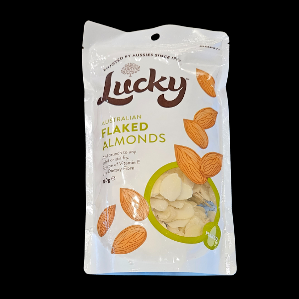 Nuts Lucky Flaked Almonds 110gm 1/Ea - $4.75