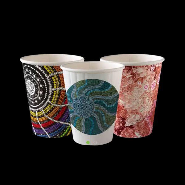 Coffee Cup 255ml / 8oz Double Wall Indigenous 1000/Ctn - $165.27