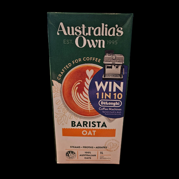 Milk  Australia's Own Barista Oat 1Lt 1/Ea - $5.50