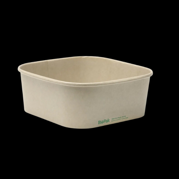 Takeaway Kraft BioBoard Square Base 1200ml 300/Ctn - $110.25