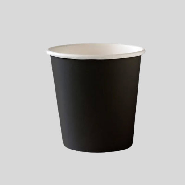 Coffee Cup 120ml / 4oz Single Wall Black 2000/Ctn - $118.93