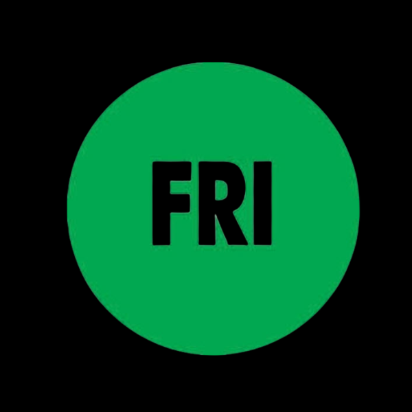 Label Removable 19mm Circle Friday  2000/Ctn - $16.87