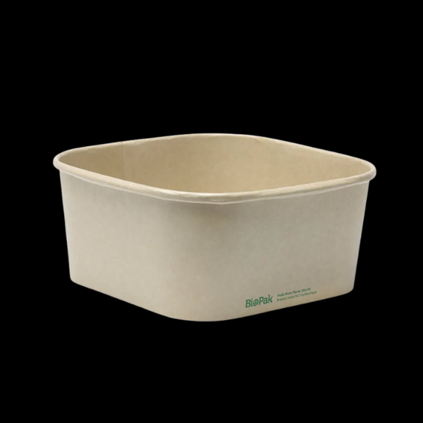 Takeaway Kraft BioBoard Square Base 1400ml 300/Ctn - $102.76