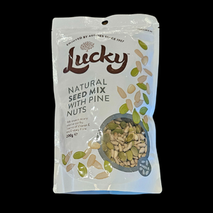 Nuts Lucky Natural Seed Mix with Pine Nuts 200gm 1/Ea - $6.50