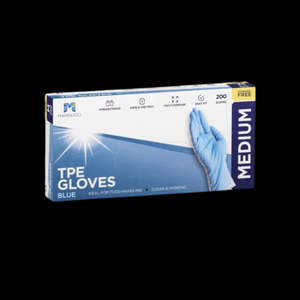 Gloves TPE Powder Free Medium Glove Blue 100/Ea/Pkt - $3.76 + GST