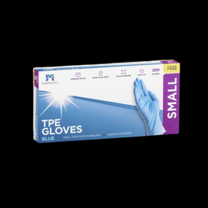 Gloves TPE Powder Free Small Glove Blue 100/Ea/Pkt - $3.76 + GST